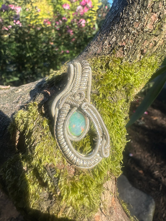 Sterling Silver Opal Pendant #2